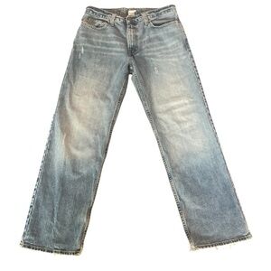 Roebuck‎ and Co. Jeans Men’s 32X30 Slim Straight Distressed Med Wash Faded